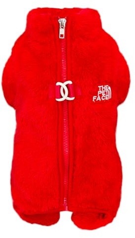 Izefia Pull pour Chien vêtements Habillement Polaire Lainage Pulls Combinaison d'hiver Chaude Sweat-Shirt 4 Pattes Salopette Pyjama Tendance Motif de Visage d'animal Pull pour Petit Chien Chat Moyen