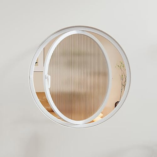 Finestra Rotonda A Giroletto,Finestra Seminterrato,oblò Rotondo,Finestre Di Ventilazione Girevoli A 360°,Per Bagno,Camera Da Letto,Soggiorno(White3,70cm/27.5in)