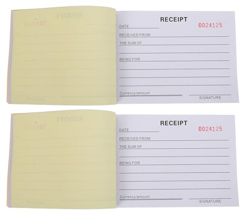 MAGICLULU Carnet de Reçus pour Petites Entreprises 2 Exemplaires, Bloc de Factures Papier Triplicata 14,6 X 10,5 Cm, Modèles de Factures Commerciales, Fiches de Commande pour Gestion
