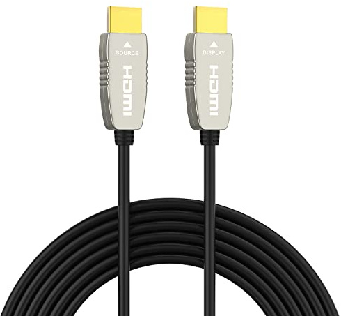 RUIPRO 4K HDMI 2.0b Glasfaserkabel, 4K@60Hz, HDR, ARC, ultradünn, 50 m | Glasfasertechnik reduziert Signalstörungen gegenüber Kupferkabeln für zuverlässiges 4K-Gaming und Heimkino
