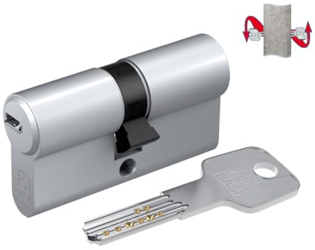 BASI | BM Schließzylinder | gleichschließend und frei kombinierbar | Viele Längen verfügbar | Wendeschlüssel | Profilzylinder für Haus und Wohnung | Doppelzylinder N+G A:30 mm B:80 mm