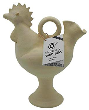 CERÁMICA RAMBLEÑA | Traditioneller Tonkrug Gallo aus La Rambla (Córdoba) | 100% handgefertigt | 2.5 Liter | Öko