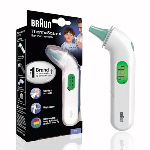Braun ThermoScan 4 Digital Ear Thermometer for Kids and Adults
