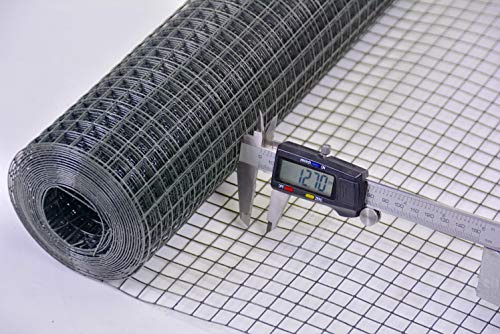 Volierendraht Maschendraht Hasendraht Drahtgitter Gitterzaun punktgeschweißt grau anthrazit Maschenweite, Länge und Höhe wählbar DD (12,7x12,7 x 500 mm Länge 20 m)