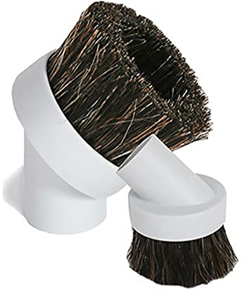 ALL PARTS ETC. Horse Hair Vacuum Attachment 1.25 Light Gray Round Dusting Brush, Sweeper Hair Bristle Compatible With Oreck, Beam, Eureka, Electrolux & Other Central Vacuums