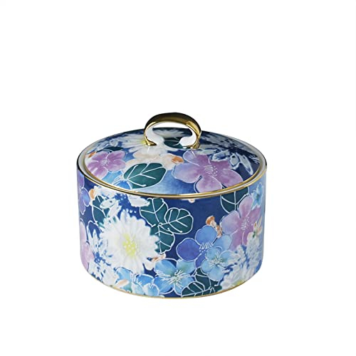 caihuashopping Azucarero Color de azúcar Azul Redondo Color de Color de Color de Azúcar Condimento Pot Spice Contenedor Condujano Tarro con Tapa Accesorios de Cocina Tazón de Azúcar