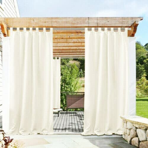 Tenda Gazebo Giardino 150x270 Ombreggiante da Esterno con Asole per Patio, Terrazzo, Giardino, Piscina (Bianco, Asole Strappo.)