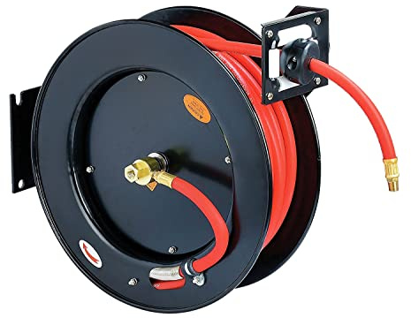 CEVIK Enrollador automatico metálico de manguera de aire/agua. Manguera 15 mt. 40 Bar. 3/8 marca