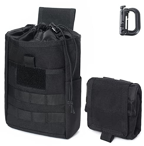 WYNEX Marsupio Molle, Tattico fionda sacchetto di munizioni pieghevole Mag Dump Pouch Magazine Utility Roll Up Waist Bag coulisse per cintura pacchetto accessori