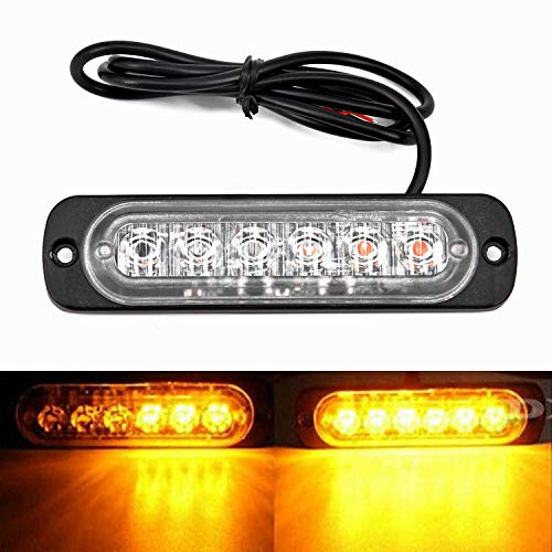 TOTMOX 1/2/4/6/8 pezzi Luci LED lampeggianti per camion, trattori, carrelli elevatori, lampade di sostituzione di avviso di pericolo, gialle