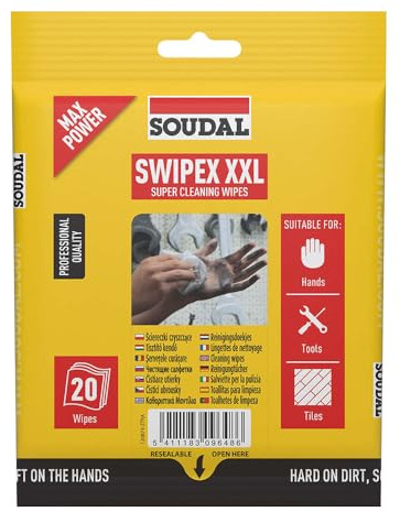 Swipex Wipes - Lingette nettoyante - Soudal - 20 pièces