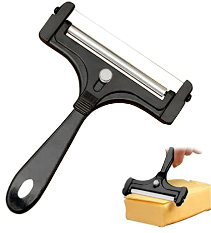 Amindz Cheese Slicer, Hard Cheese Slicer, Stainless Steel Cheese Slicer,cheese cutter with adjustable wire, Smallterm Cheese slicer Soft and Thick Cheese for Kitchen Cooking
