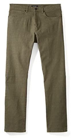 Huckberry Proof Men's Rover Pant, Classic Work Pant & Breathable Fabric - Slim Fit, Dark Olive, Size 33 x 32