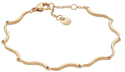Skagen Damen-Gliederarmband Essential Waves Edelstahl goldfarben, SKJ1786710