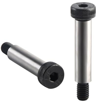 AnRui 2Pcs Alloy Steel Shoulder Bolt 1/2 Shoulder Dia, 2 Shoulder Length, 3/8-16 UNC Thread Hexagon Socket Head Shoulder Screws Bolts