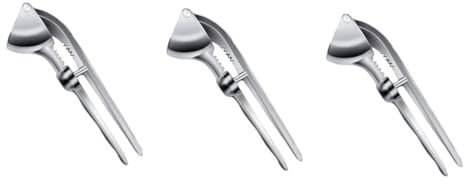 Alipis 3 Pièces -Ail Manuel Mini Ail Cuisine Gadget Râpe Broyeur Cuillère Râpe À Coupe- Hachoir À Viande Broyeur D' Portatif Masher En D'Aluminium Ménage