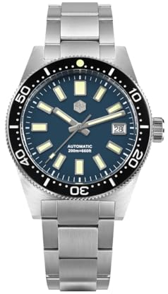watchdives San Martin Herrenuhr 62mas SN007GB, 39mm 20Bar Taucheruhr NH35 Automatische Mechanische Luxus Taucher wasserdichte Armbanduhr