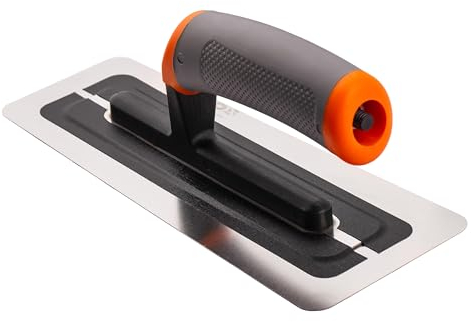 MIVOS frattazzo in acciaio inox 240mm - Premium - frattazzo professionale in acciaio inox con impugnatura ergonomica e morbida - tavola lisciante MADE IN EU