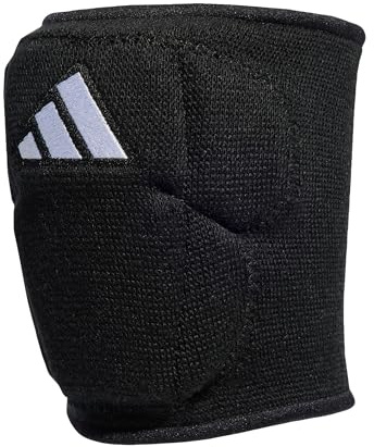 adidas Rodilleras unisex de voleibol de 5 pulgadas, negro/blanco, M