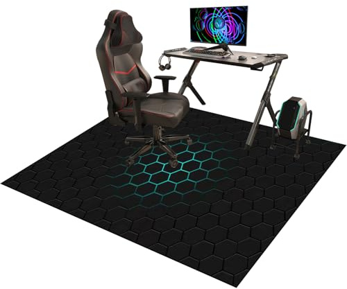 Bodenschutzmatte Bürostuhl, Gaming Stuhlmatten, Gaming Stuhl Unterlage, Bürostuhlmatten, Stuhlunterlage, Schreibtischstuhl Unterlage Geeignet für Büro und Zuhause, Rechteckig Bodenmatte 160 x 200 cm