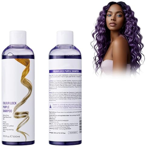 Shampooing De Serrure De Couleur, Shampooing Déposant Des Couleurs, Colorant Capillaire De Rafraîchissement Des Couleurs, Protection Contre Les Couleurs Lisses Et Brillantes Et Durables (Violet)