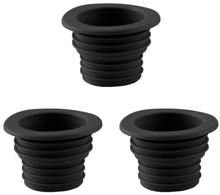 Tabanzhe Drain Pipe Seal Hose Silicone Plug 3PCS Washing Machine Hose Pipe Sealer Seal Ring Drain Plug Sewer Deodorant Cover for Bathroom Kitchen Bathtub Drain Hose Washing Machine(Black)