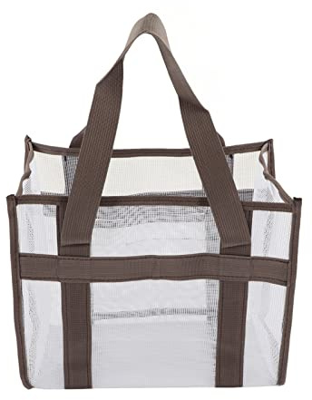 Bärbar mesh oxford tygpåse stor kapacitet barnskal håller väska för utomhus strandpool (-1011230012313)