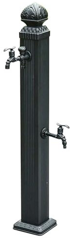YLLSMGS Fontane da Giardino Colonna Acqua Giardino Idrante da Esterno in Stile retrò con Rubinetto in Ottone per Lavaggio Auto e Irrigazione(Black)