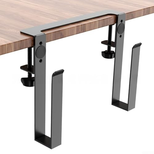 Emiif Rack per laptop in alluminio per spazi di lavoro organizzati, perfetto per tablet, cartelle e altro (nero-1)
