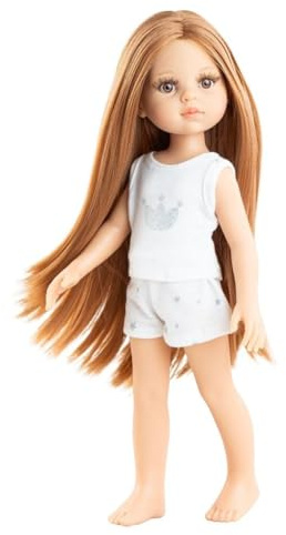 Paola Reina Puppe Amigas Christi rotbraune Lange Haare 32cm - Puppenspielzeug
