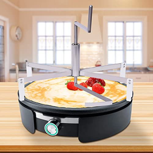 16 Inch Stainless Steel Crepe Spreader Tool 40cm Crepe Spreader Pancake Maker Pizza Batter Cooking Spreader Tegulator for Pancake Maker and Batter Spreader