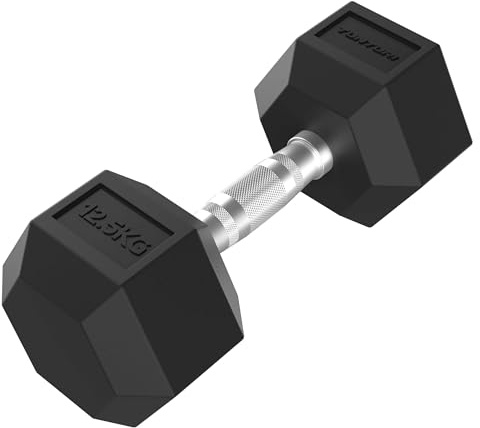 Tunturi Platinum Hexa Kurzhantel Set - Gummi - 2x 5kg - Schwarz