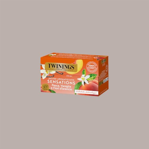 Filtri Bustine Infuso Aromatizzato Pesca, Vaniglia e Fiori d'Arancio 2 confezioni da 20 pezzi, Lucgel