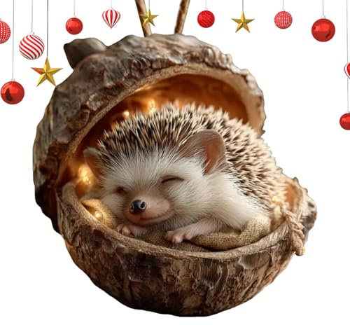 Decorazioni Natalizie Animali per Albero - Decorazione in Acrilico 2D | Decorazioni per Albero di Natale | per Casa Ufficio Soggiorno Studio Giardino Porta d'Ingresso Parete Davanzale Ghirlanda