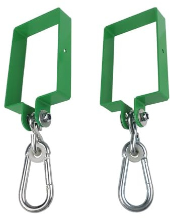 Gettimore Ensemble d'accessoires de balançoire en métal vert, 14 x 9,6 cm, construction en acier robuste pour réparation et amélioration des balançoires d'arrière-cour, lot de 2 ou 4 pièces