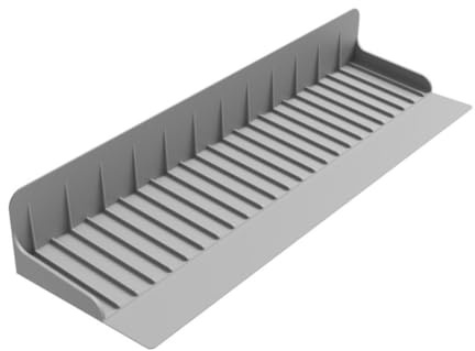Helilyco Protezione in silicone per lavello, spessore 5 mm, paraspruzzi con pendenza di 5° e drenaggio rapido, da tagliare al piano di lavoro della cucina e del bagno, 60 x 10 x 7 cm