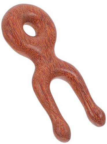 FRCOLOR Masajeador de Madera para Pies Mango Largo, Peine de Dientes Anchos para Masaje Meridiano, Herramienta Manual Multifuncional para Relajación y Alivio de Tensión en Casa y Oficina