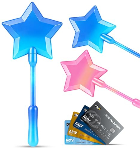 XMSHENG Estrella para Tarjeta De Crédito Impresa en 3D Varita Mágica para Tarjeta de Credito (Azul)