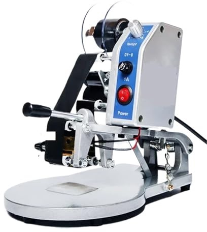 POAHNCU Macchina per pressatura Data Code Ribbon Macchina per Stampa A Caldo A Stampante per Timbri Manuali Codificatore per Magazzini, Applicazioni Industriali per Borse di Tela