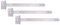 Alberts 311025 Kreuzgehänge | mit verpresstem Stift | galvanisch verzinkt, dickschichtpassiviert | Band 491 x 40 mm | Scharnier 103 x 59 mm | 3er Set