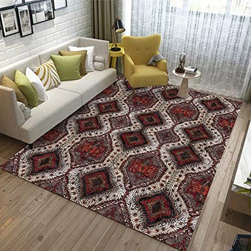 Decoración para el hogar Alfombra grande pequeña sala de estar alfombra dormitorio suave felpa alfombras niños gatear geometría nórdica estilo alfombra lavable alfombra habitación 140* 200 cm