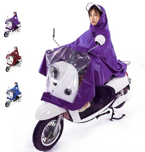 Regnponcho för mobilitetsskoter, regnponchos bärbar förtjockning breddning lång vattentät helkropp vuxen elfordon motorcykel regnrock
