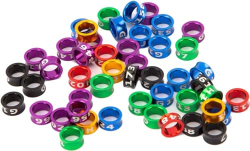 RQSMYLR Anillo de Pies Cerrado Anillo para Pájaros para Loros Canarios Pies Paloma Aleación de Aluminio 50pcs