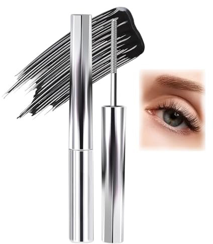 Iron Wand Mascara, Metal Wand Black Mascara for Woman, 3D Curling and Length Eyelash Iron, False Lash Effect,Smudge-Proof, Thick,Long Lasting, No Flaking, No Clumping
