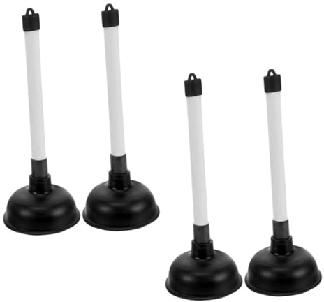 NOLITOY 4pcs Toilet Bowl Unclogger with Powerful Suction Rubber Cup Plunger for Bathroom Sink Drain Blockage Removal Compact Design for Efficient Toilet and Urinal Clog Clearing