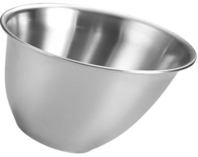 DEARMAMY Bol à Salade Acier Inoxydable Bassin à Sauce Élégant pour Légumes Bol de Service Polyvalent Design Incliné Anti-éclaboussures Empilable pour Cuisine Quotidienne