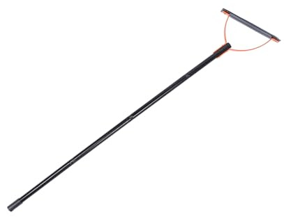 TIKATARER Fouet à Herbe en Acier au Manganèse 65 de 14 Pouces, herbe Manuel avec Lame Dentelée à Double Tranchant, Faucille en Acier Inoxydable à Long Manche pour Cour, Jardin (4 sections)