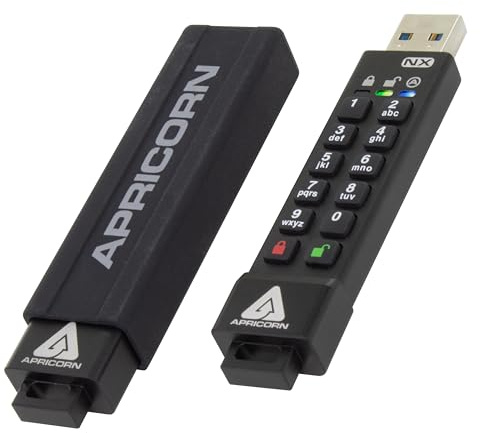 Apricorn Aegis Secure Key 3nx Unit? Flash Usb 16 Gb Usb Tipo A 3.2 Gen 1 [3.1 Gen 1] Nero (aegis Secure Key 3nx Usb - Flash Drive 16 Gb Usb TypE-A -