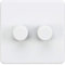 Knightsbridge SF2182MW Screwless 2G 2-Way 10-200W (5-150W LED) Trailing Edge dimmer-Matt White, 230 V