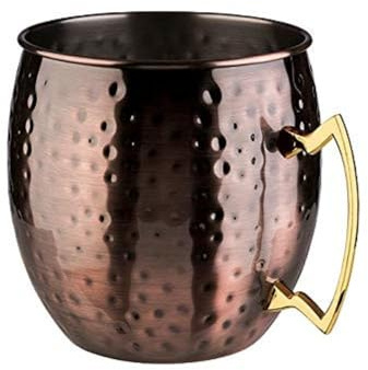 APS 93330 Moscow Mule Flaschenkühler mit Hammerad Oberfläche, Edelstahl, Antike Kupfer-Optik, Ø 20 x 21 cm, 5 ltr